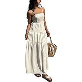 Verdusa Women's Summer Vacation Maxi Dress Beach Sundress Long Cami Dresses Going Out Outfits