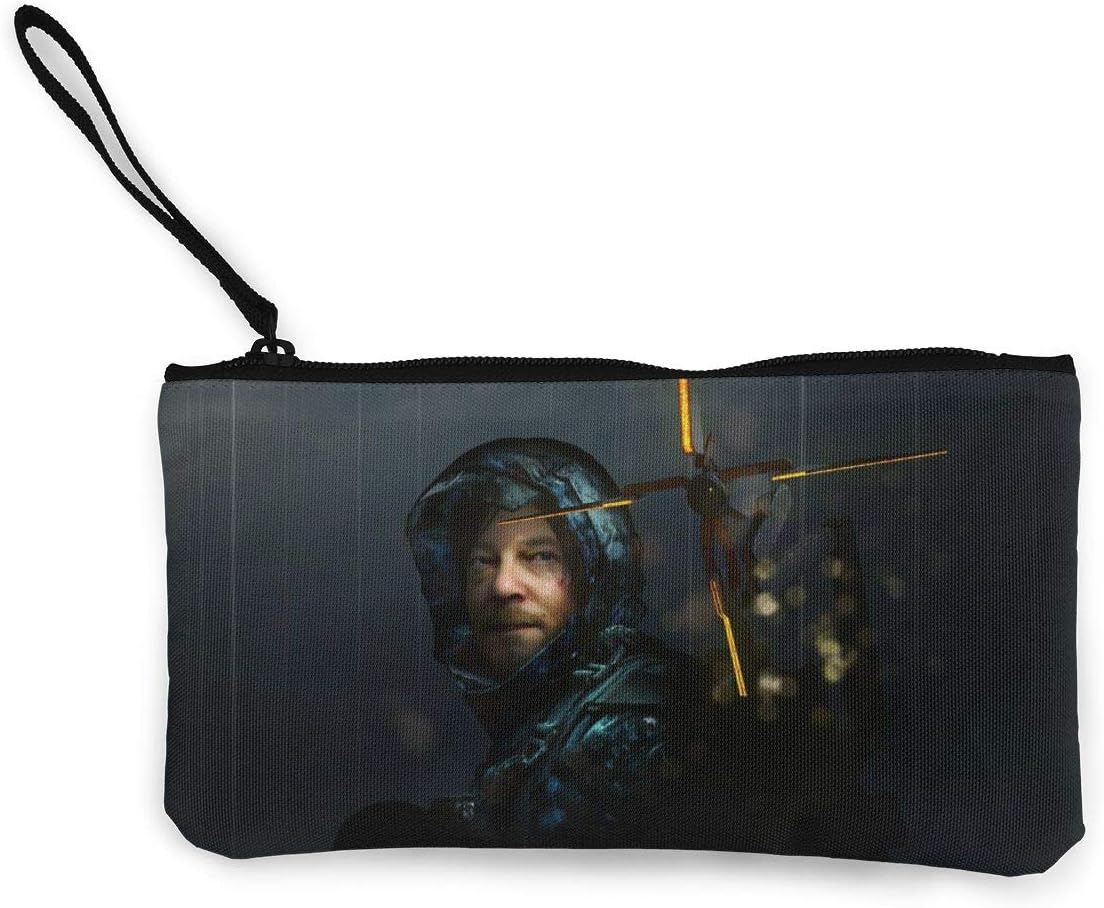 Death Stranding Cute Canvas Coin Purses Small Zipper Coin Purse, Female Mini Cosmetic Bag