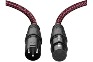 BIFALE XLR Cable 6ft 2Pack, Heavy Duty Nylon Braided XLR Microphone Cable Male to Female 3Pin Balanced Microphone Cable Compatible with Shure SM Microphone, Behringer, Speaker Systems