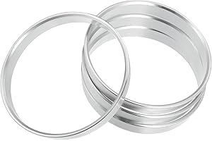 ACROPIX 72.6mm to 70.6mm Universal Hub Centric Rings Silver Tone - Pack of 4