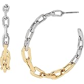 AllSaints Women's Carabiner Chain Hoop Earrings