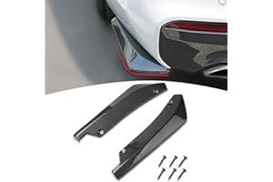 Miytsya 2 PCS Rear Bumper Canard Diffuser Splitter Protector Universal Rear Bumper Lip Body Kit Rear Side Skirt Valence Spoiler (Carbon Fiber Black)