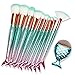 Mermaid Makeup Brush Set, MX C.Y Beauty 10pcs Synthetic Kabuki Foundation Blending Blush Powder Brush Makeup Brush Kit Beauty Cosmetic Tools