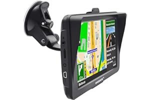 AWESAFE GPS Navigator for Car Truck RV with Bluetooth, Latest 2025 Map 7 inch Touch Screen GPS for Car, Vehicle GPS with Speed and Red Light Warning (Black)