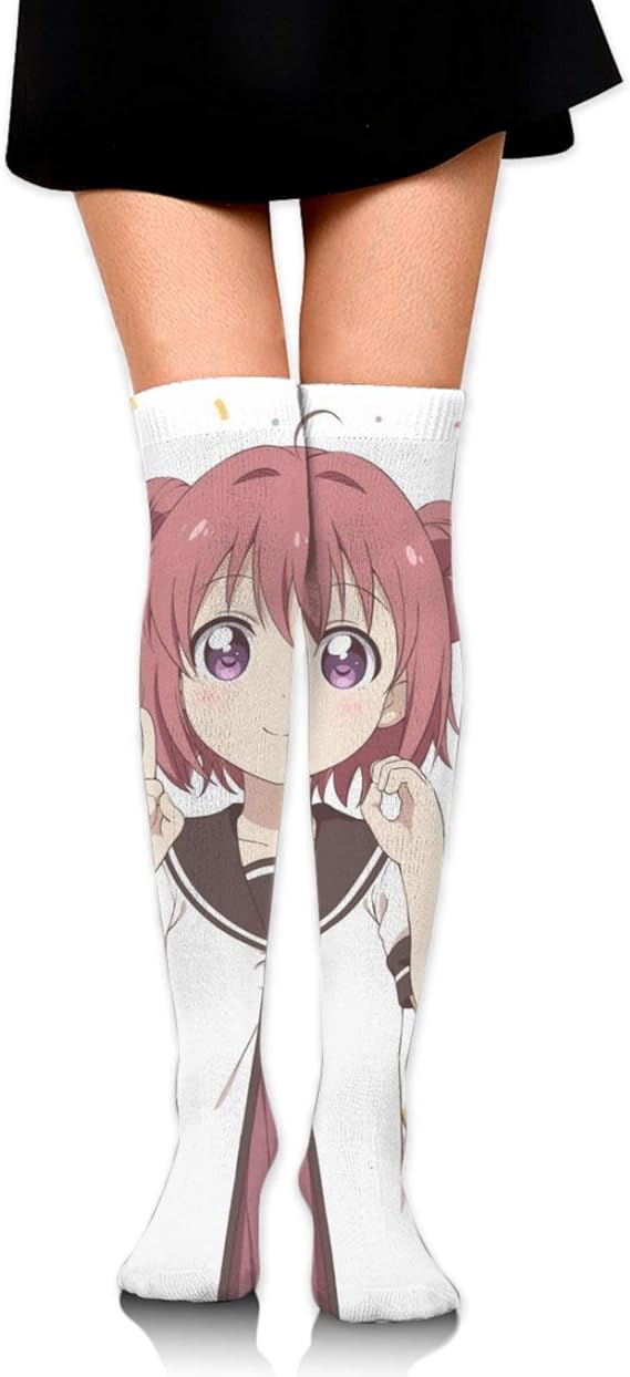 Amazon Co Jp 3dプリントファッション小物スポーツソックス 赤座あかり 人気 ストッキングひざの靴下 防臭 抗菌 吸汗 速乾 学生 子供 かわいい Xmas プレゼント Black 服 ファッション小物