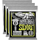 3 Sets of Ernie Ball Coated 3121 Regular Slinky Electric Guitar Strings 10-46