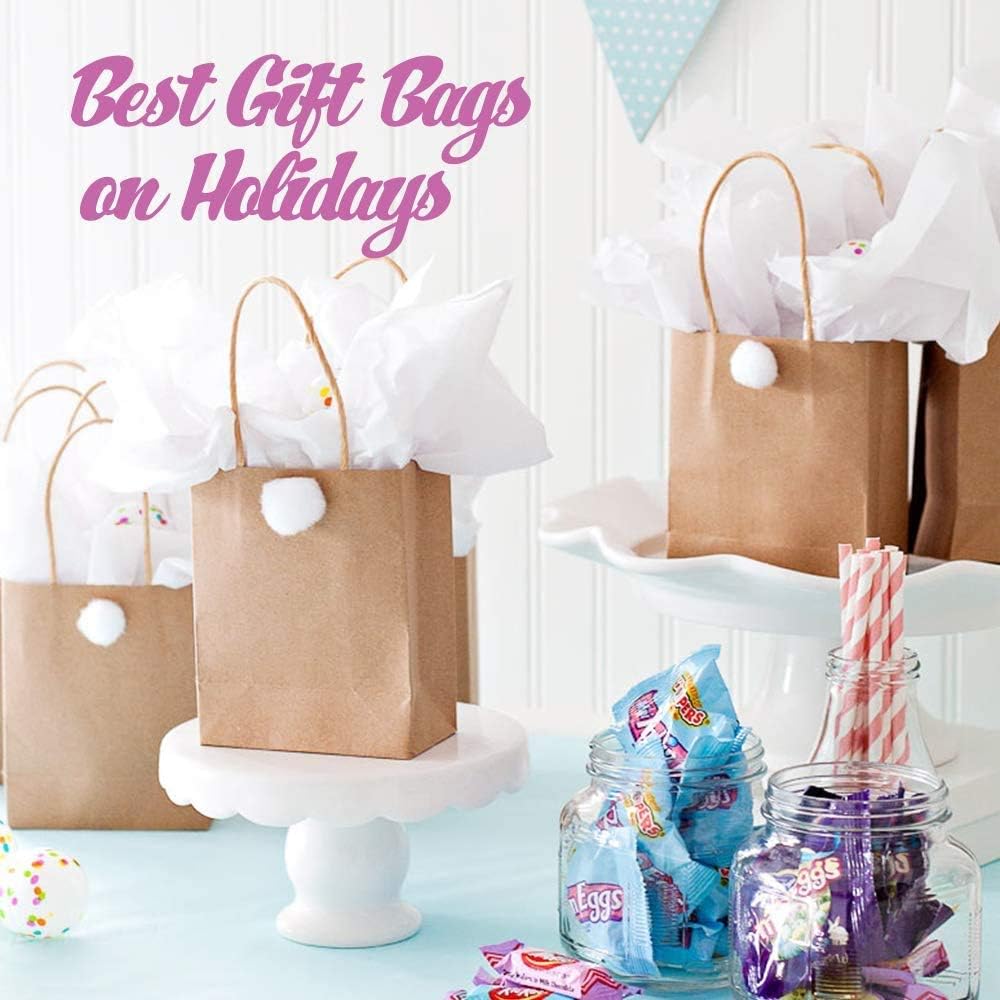 Switory Small Paper Bags with Handles, 100pcs White Gift Bags and Party Thank You Bags for Party Favor,Christian,Thanksgiving - Image 4