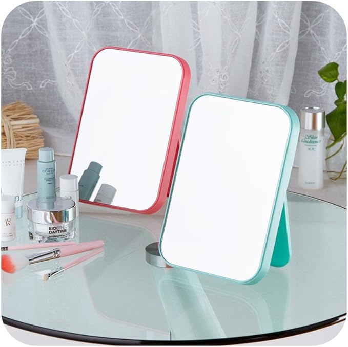 Bluelover Travel Mirror Vanity Mirror Folding Tabletop Mirror Cover