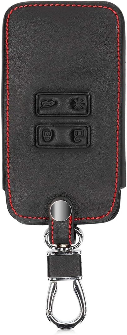 kwmobile Key Cover Compatible with Renault 4 Button Car Key Smart Key (only Keyless Go), Faux Leather Car Key Fob Protector - Image 3