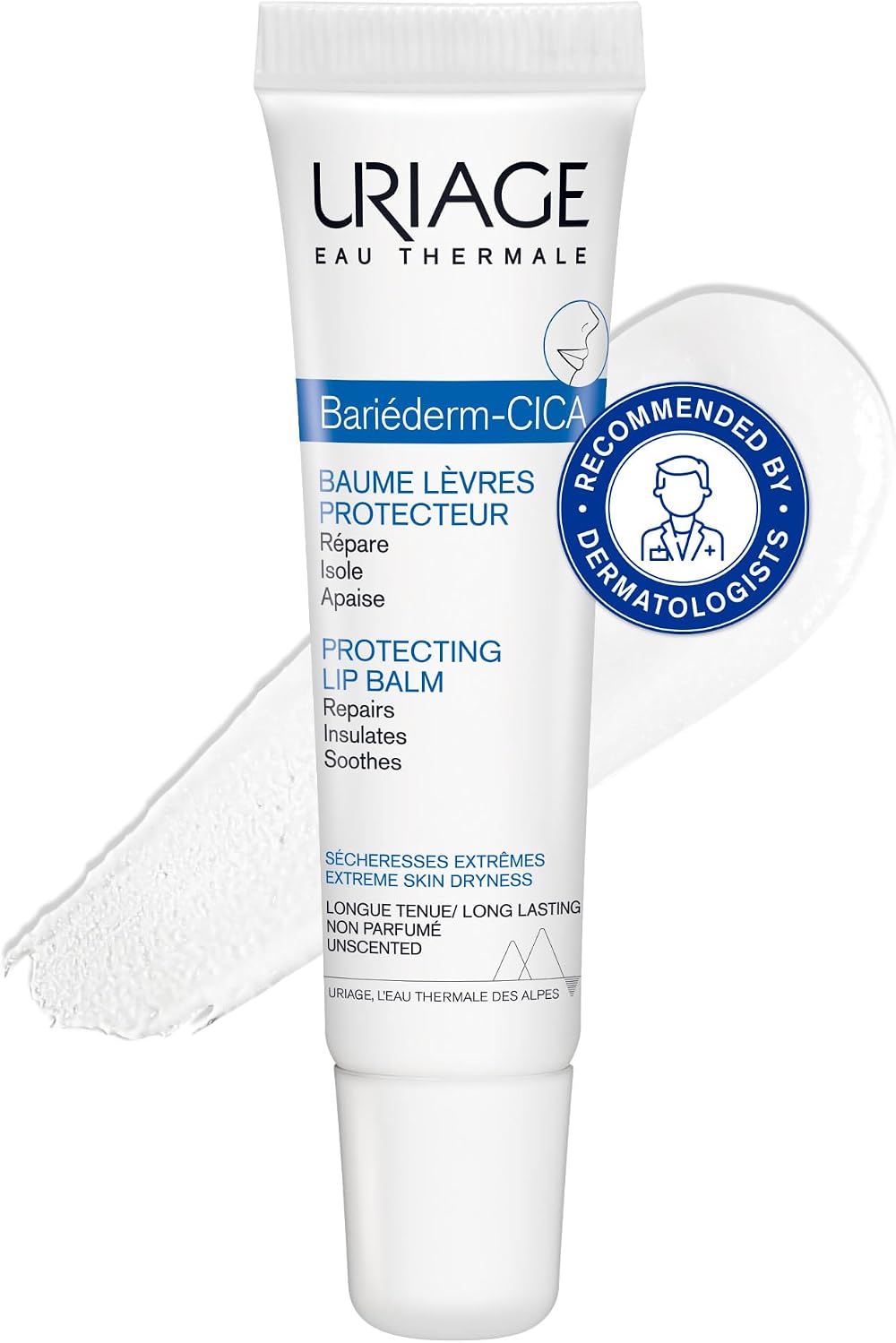 Uriage Bariederm-Cica Lip Balm Fragrance Free 15ml Ultra-Nourishing
