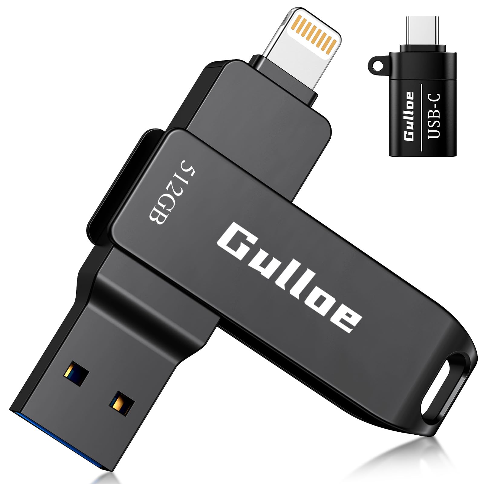 Gulloe 512GB iPhone Flash Drive for Photos, Memory