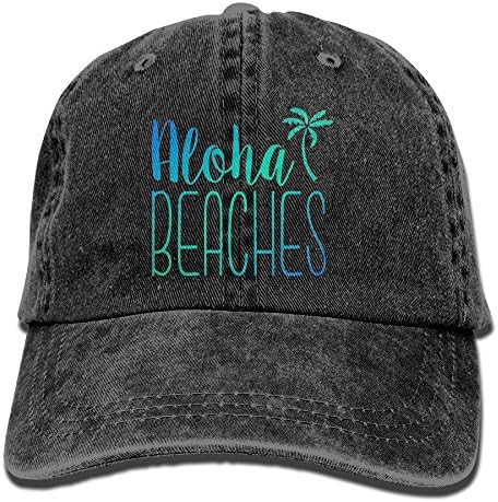 Raining Sunlight Fashion Green Gradient Quote Aloha Beaches Logo Adjustable Casual Gym Dad Hat Baseball Cap