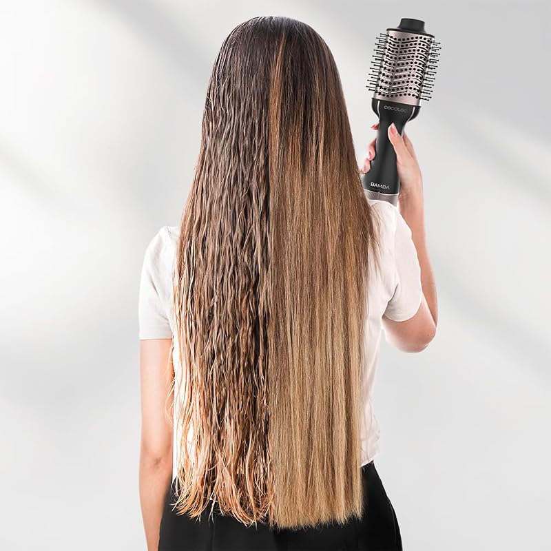 Spazzola Ad Aria Calda e Styler CeramicCare Unique a spazzola con volume unico 1200 W, 2 in 1, rivestimento in ceramica, 2 velocità e 3 temperature, funzione aria fredda