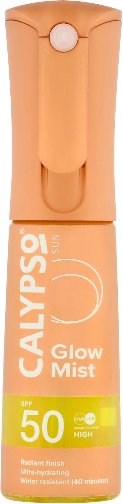 Calypso Glow Mist SPF50 Radiant Skin Sun Spray Water Resistant Transparent 100ml