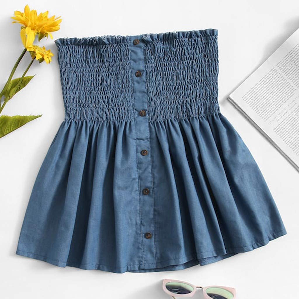 denim boob tube dress