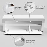 Elegant 1200mm LED TV Cabinet White Gloss with Ambient Lights 32-47 inch view 5