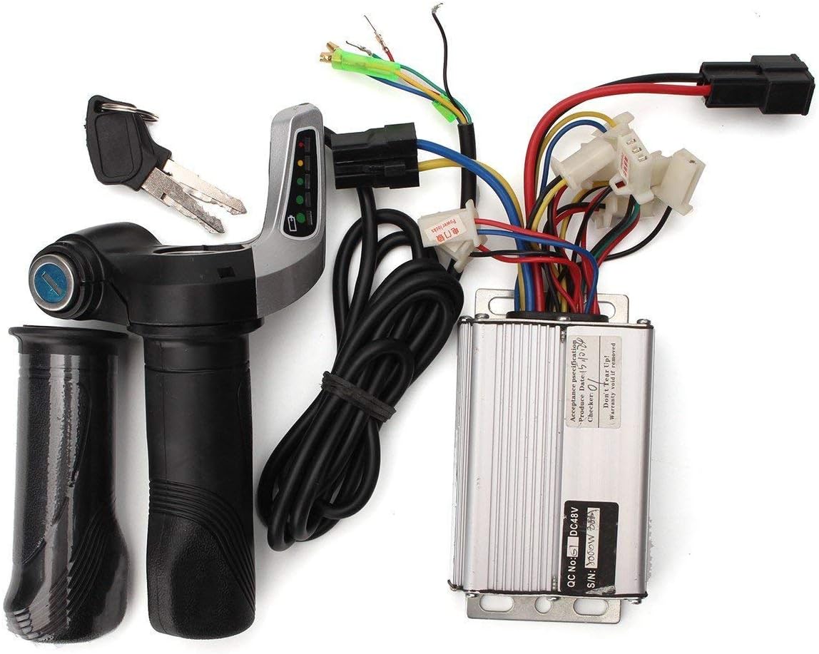 Electrodose 48V 1000W Electric Bike Motor Scooter Speed Controller w/Throttle Twist Grips