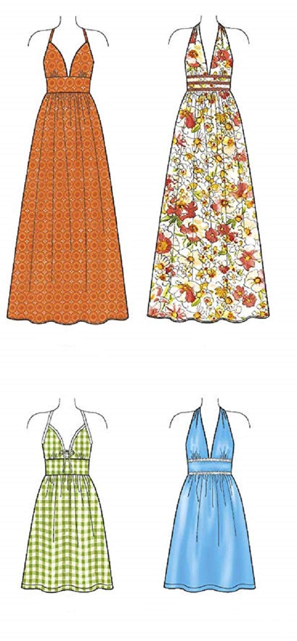 New Look Pattern 6491 Misses Dresses in Two Lengths with Bodice Variations