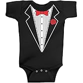 Threadrock Unisex Baby Tuxedo Bodysuit