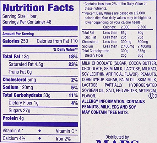 SNICKERS SINGLE BAR CHOCOLATE CANDY, 48 BARS OF 1.86OZ EACH.