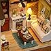 Flever Dollhouse Miniature DIY House Kit Creative Room with Furniture for Romantic Gift (Happy Time Plus Dust Proof Cover)