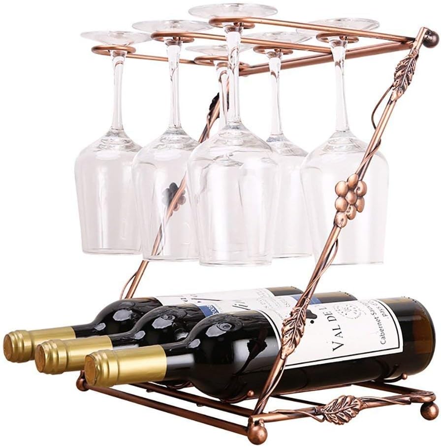 Wine Glass Holder Simple Style Shelves Lacquer Technology Rust Protection Iron Gift (Color