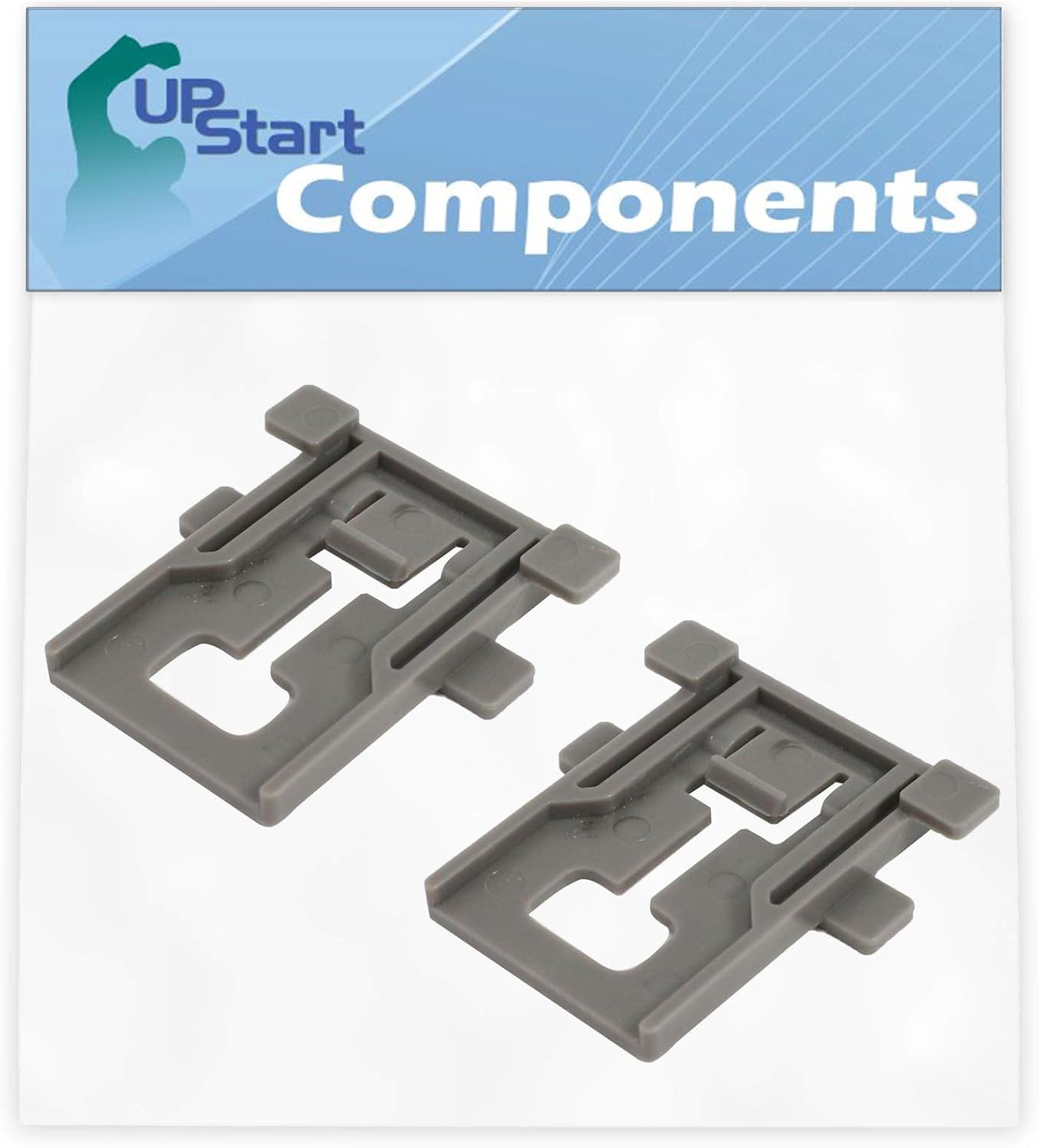 2-Pack W10195840 Dishwasher Rack Adjuster Replacement for KitchenAid KUDS35FXSS5 Dishwasher - Compatible with WPW10195840 Top Rack Adjuster