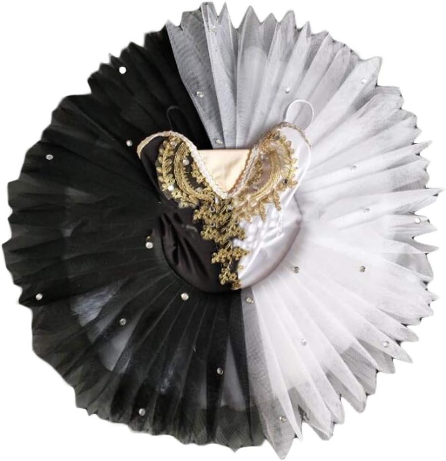 Kids Ballet Dance Black and White Swan Dance Costumes Girls Ballet Dress Tutu Skirt
