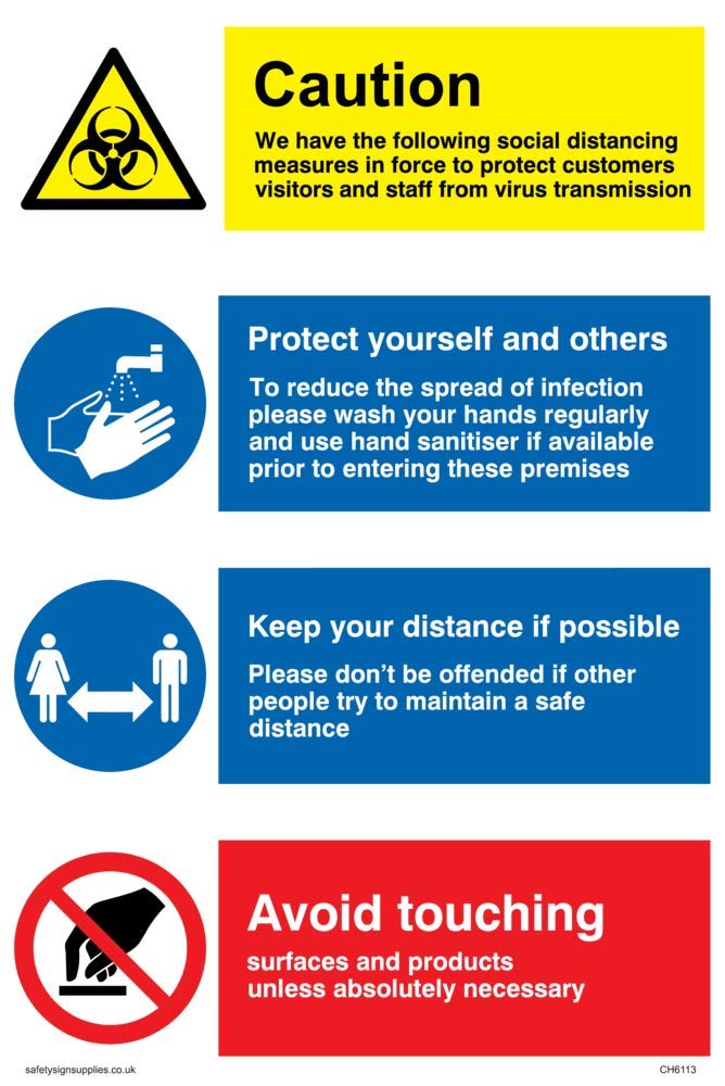 Social distancing measures for retail and business