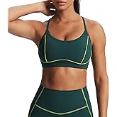 Aoxjox Women's Workout Sports Bras Fitness Training Gym Lexi Lined Bra Yoga Crop Tank