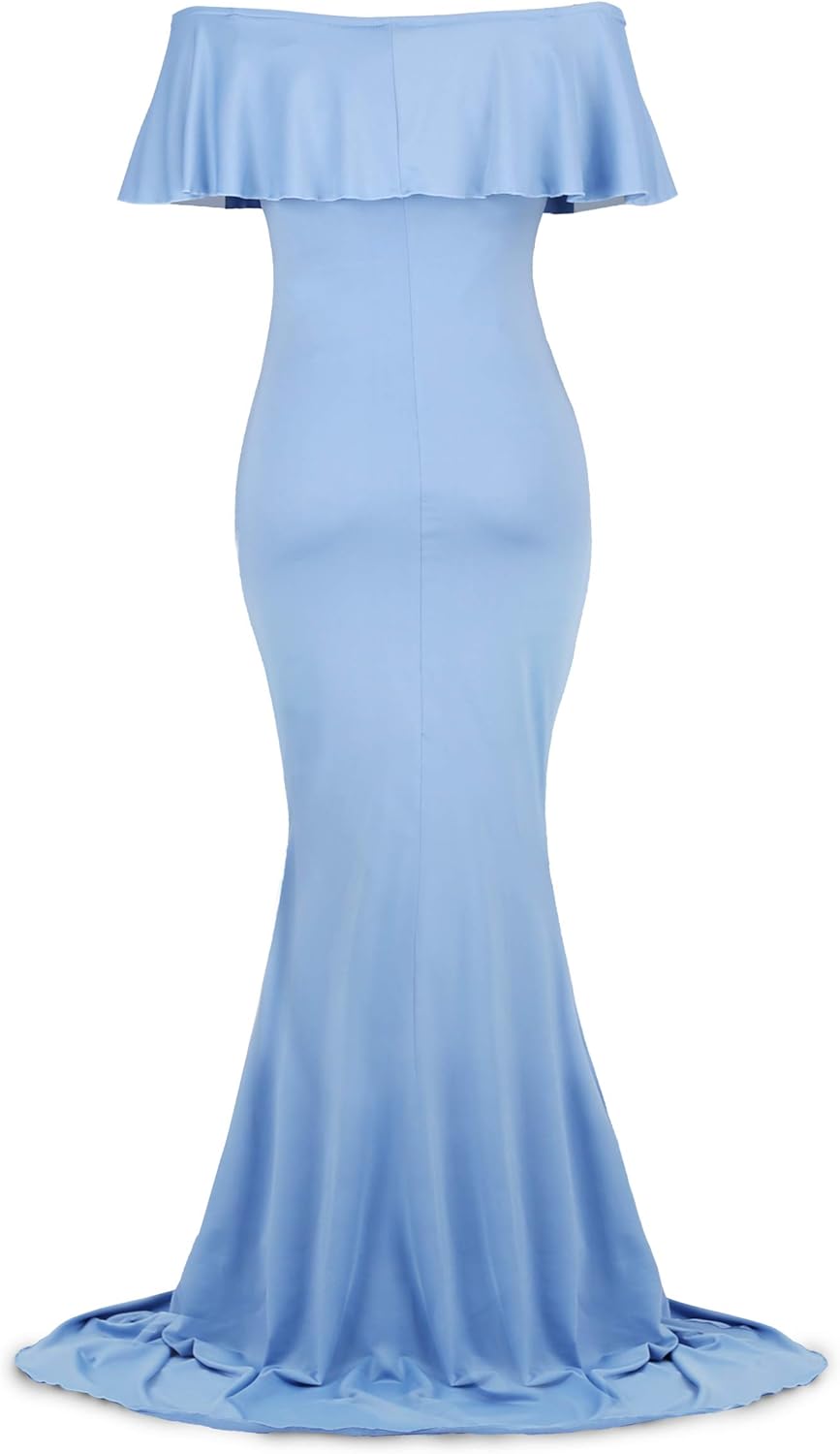 Dance Fairy Molliya Maternity Long Dress Women Ruffle Stretchy Sleeveless Maxi Dress at  Women’s Clothing store