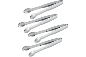 MSY BIGSUNNY Stainless Steel Sugar Tongs, Set of 4 (6-inch)