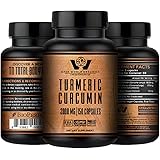 Turmeric Curcumin with Bioperine - 2000mg - MAX Strength - 95% Standardized Curcuminoids - Antioxidant,Anti-Inflammatory,Joint Support - by OPEN WORLD ORGANICS -