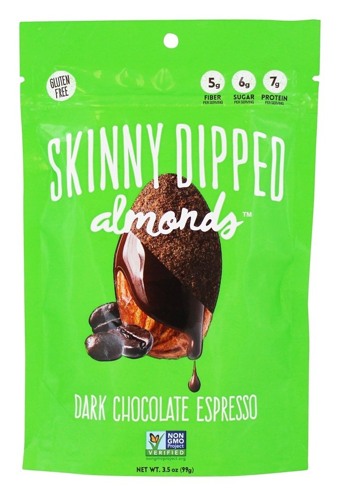 Skinny Dipped Almonds, Dark Chocolate Raspberry, 3.5 oz Grocery & Gourmet Food