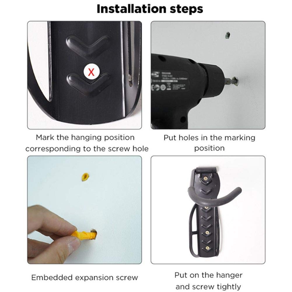 Coherny Wall Hanging Hook Bicycle Wall Mount Garage Storage System Hooks with Maximum Load of 50lb for Xiaomi Scooter M365/PRO and Ninebot ES1 ES2 Electric Scooter