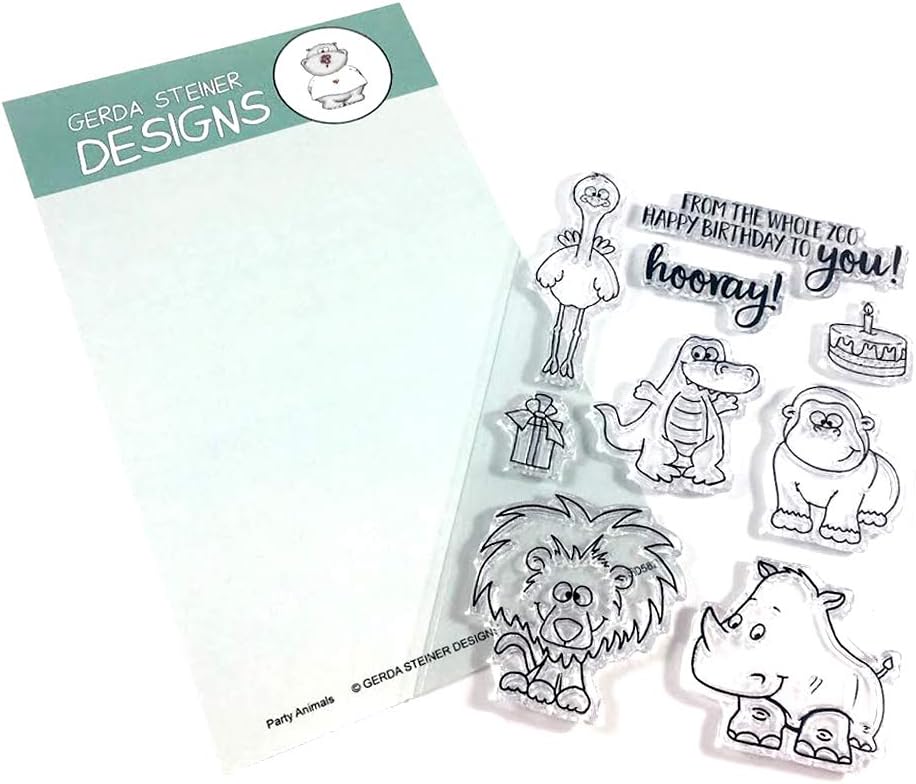 Party Animals Clear Stamp Set 4x6 Inches