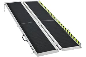 Huayaw Wheelchair Ramp 6FT, Anti-Slip Aluminum Folding Handicap Portable Ramp, Wheelchair Ramps for Home Steps, Stairs, Doorways, Scooter Ramp