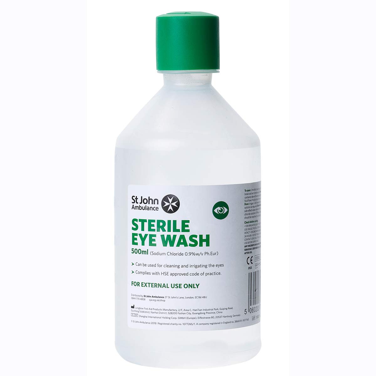 St John Ambulance 500ml Eye Wash Bottle