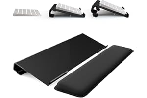 Laborio Computer Keyboard Stand for Desktop, 2-Level Height Adjustment Keyboard Wrist Rest, Non-Slip Key Board Riser Pad for Office, Gaming, and Home Desks