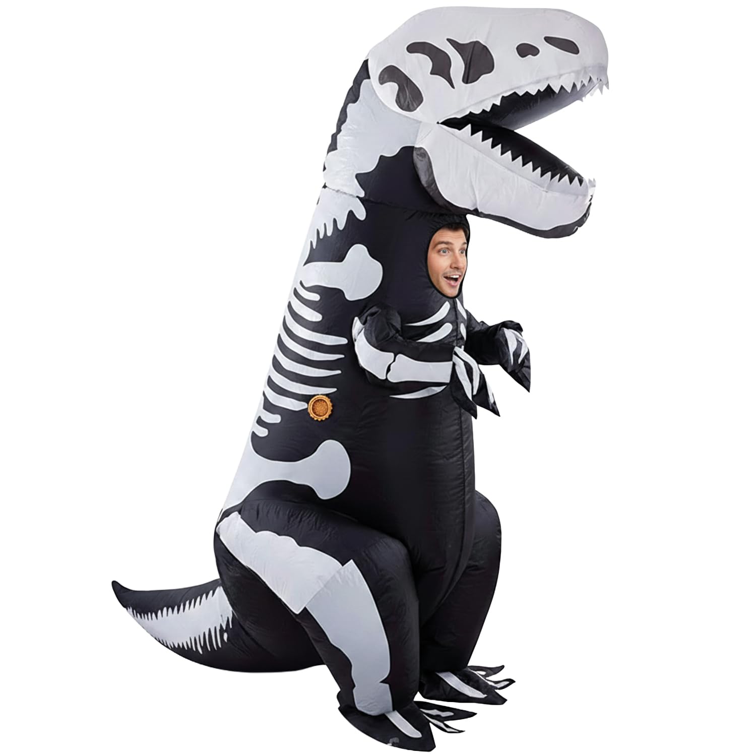 T-Rex Skeleton Inflatable Disguise | Unusual Costume Adult Size 160 to 190cm | Premium Quality | Made of Highly Resistant Polyester | Inflating System Included | OriginalCup. — image 1