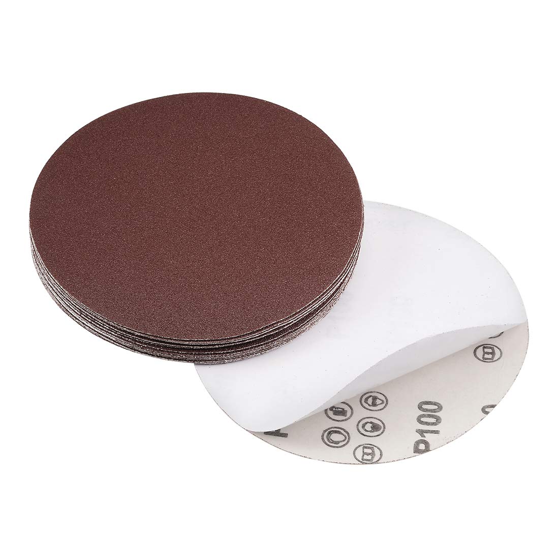 sourcing map 6" PSA Sanding Discs 100 Grits Self Stick Aluminum Oxide Sandpaper for Random Orbital Sander Wood Metal Auto Dry Polishing 20pcs