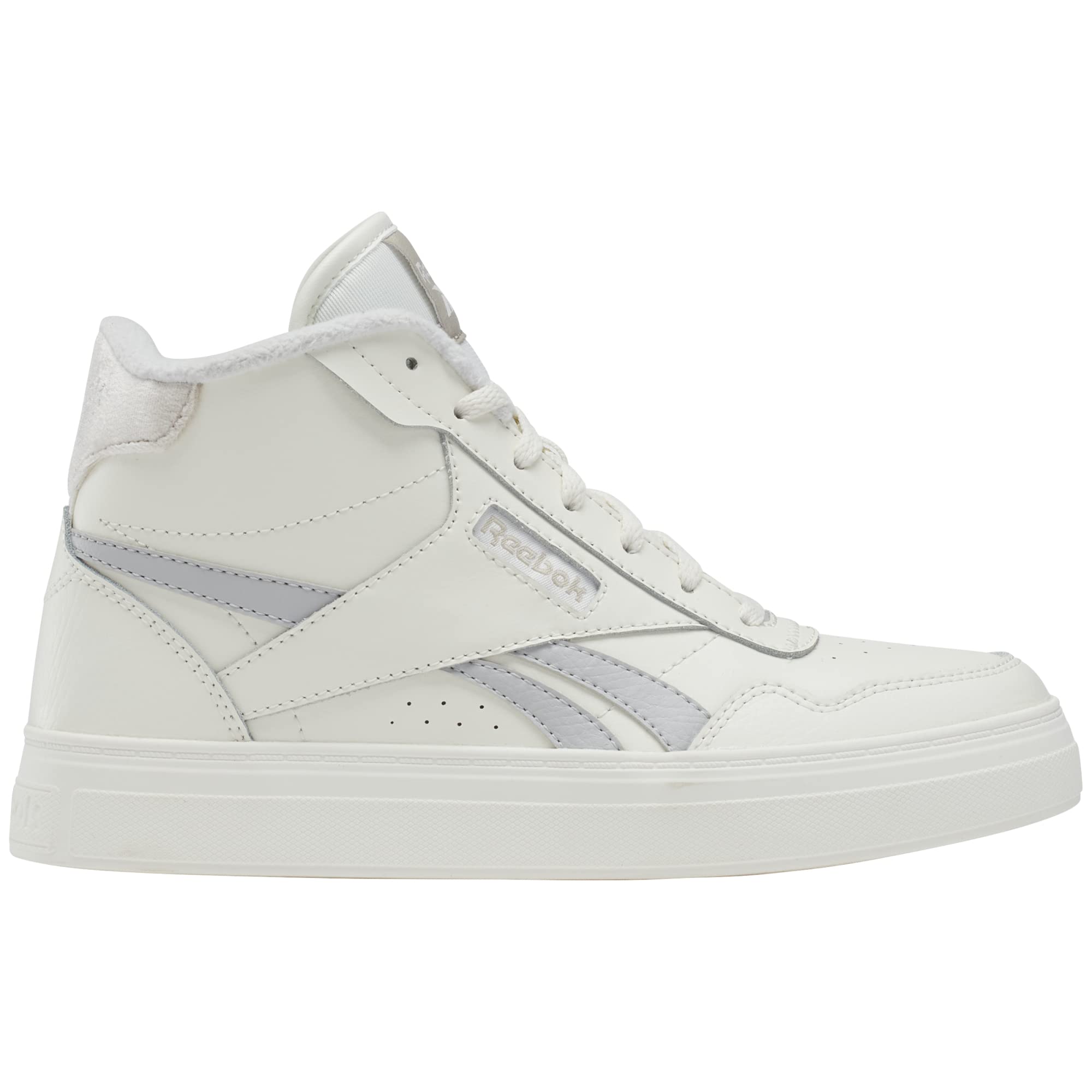 Reebok Women's Court Advance Bold High Sneaker, Chalk/Pure Grey/Beige, 5.5 Image