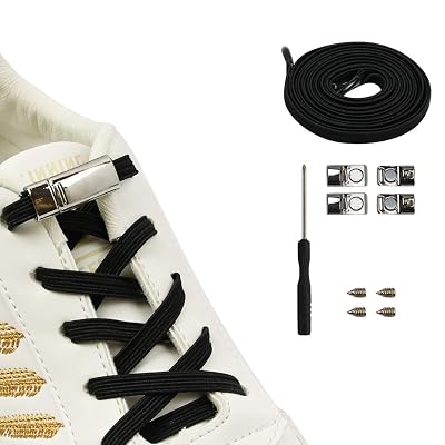 Elastic Shoe Laces for Sneakers No Tie Shoelaces for Adult Shoe Strings Magnetic Lock Device