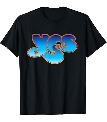 Amazon.com: YES T Shirt Fragile Band Logo Official Mens Navy Blue