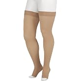 Juzo Soft 2001 Thigh-High Compression Stocking 20-30 mmHg Open Toe, Reg | Silicone border, ultra-soft, breathable, medical compression stockings for men and women, opaque knit, high wearing comfort