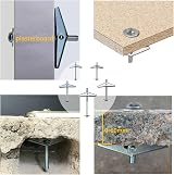 Lemiyoo Plasterboard Fixings 40 Sets 120pcs Drywall Screws and Wing Toggle view 7