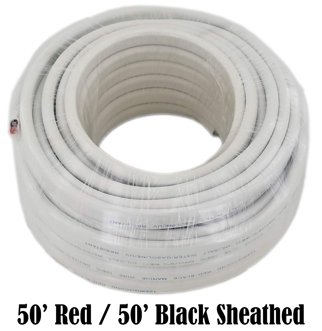12 AWG (American Wire Gauge) Flexible Tinned Pure Copper Duplex Red Black Dual Conductor Marine Grade Boat & Automotive Wire. Cable Length: 100 FT (Also Available in 50 FT): Home Audio & Theater