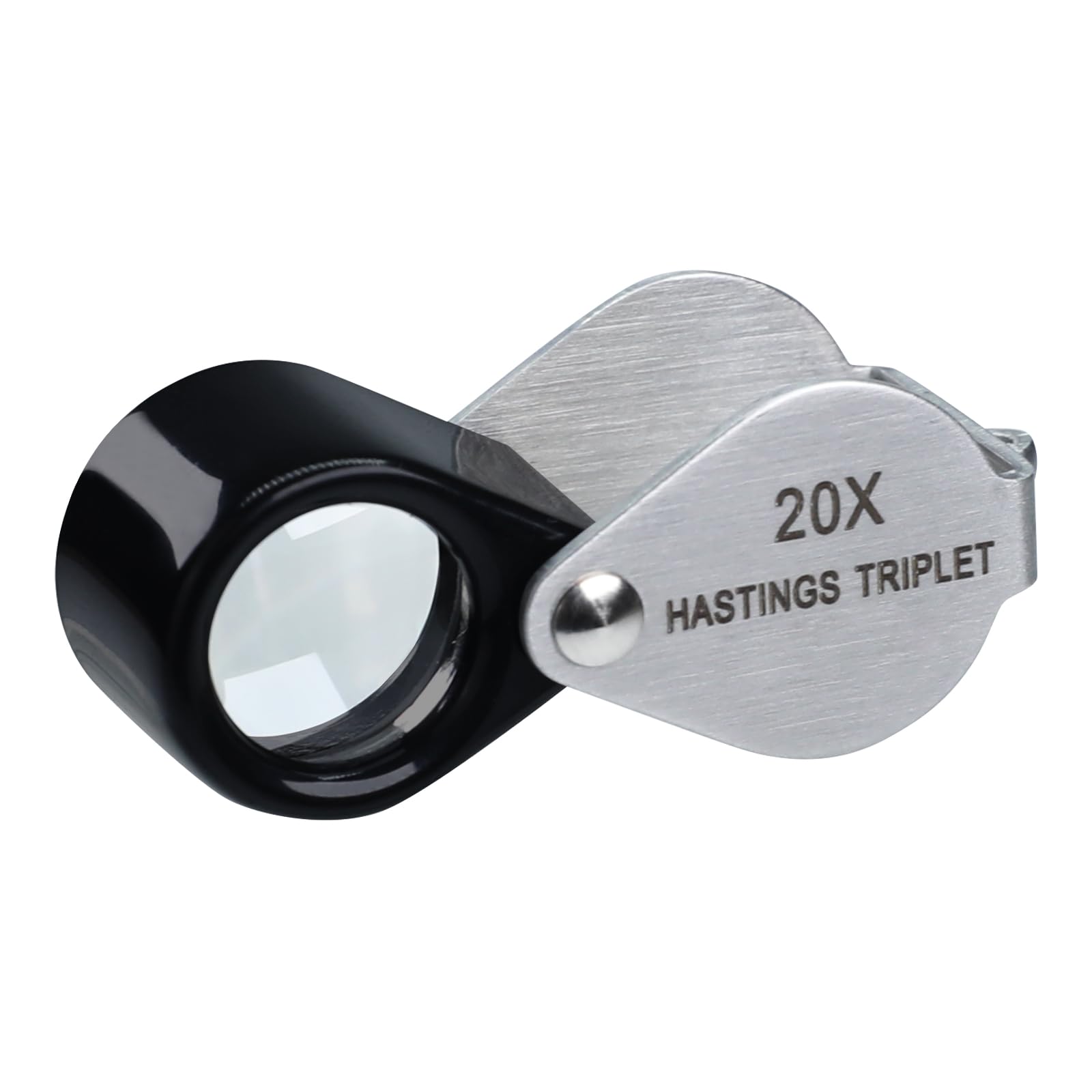 DANOPLUS Hasting 20x Jeweler Loupe Triplet Loop Magnifier Mini Optical Glass Magnification Gem Tool, Stamp and Coin Collector, Watch Circuit Board Repair