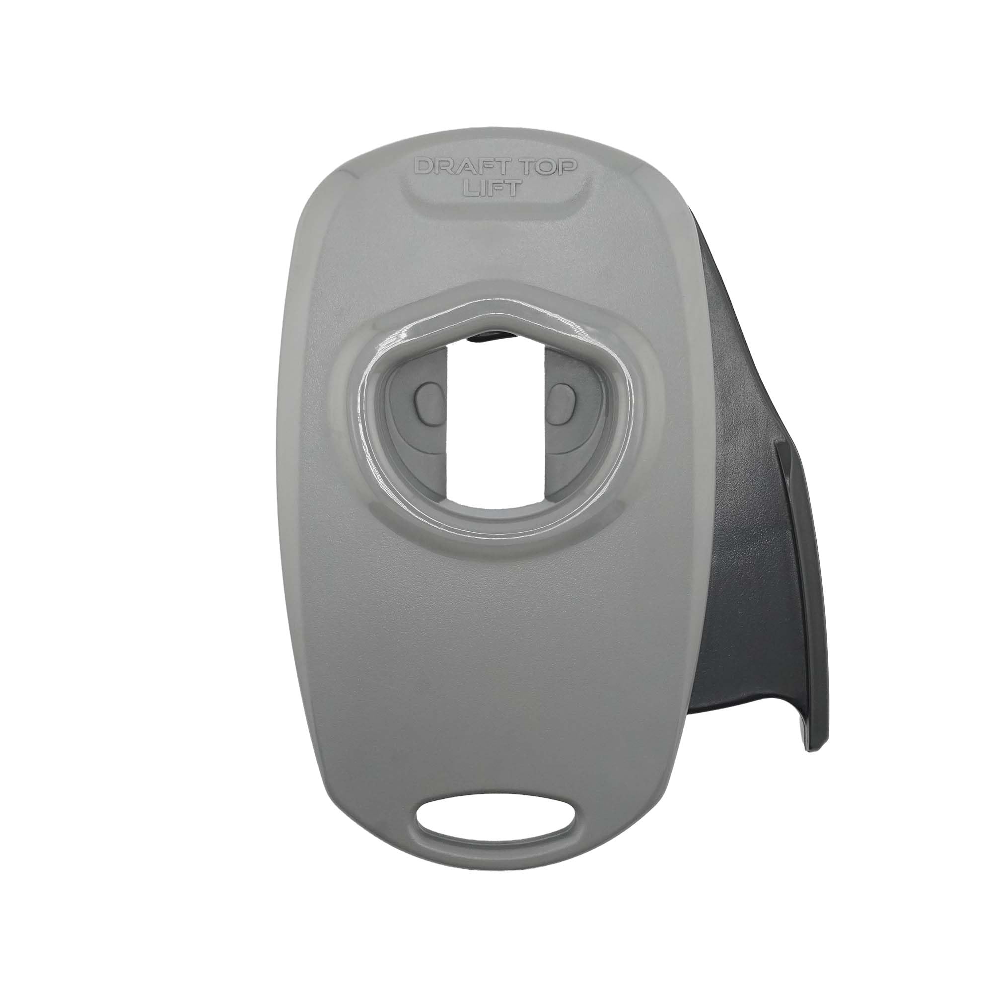 Draft Top Universal Lift – As Seen on Shark Tank | Safe Topless Can Opener for Beer & Cocktails | Works on 7.5-19.2oz Cans | Smooth Edge Design | Ultimate Bar Tool (Black & Grey)