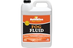 BulkBliss Fog Liquid and Smoke Machine Fluid – Premium DJ, Event and Halloween Fog Juice, Medium Density (Gallon (128 oz))